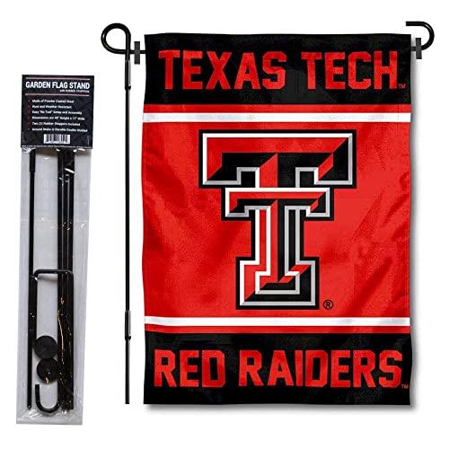 College Flags & Banners Co. Texas Tech Garden Flag and Flag Stand Pole Holder Set - 757 Sports Collectibles