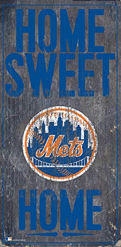 Fan Creations MLB New York Mets Unisex New York Mets Home Sweet Home Sign, Team Color, 6 x 12 - 757 Sports Collectibles