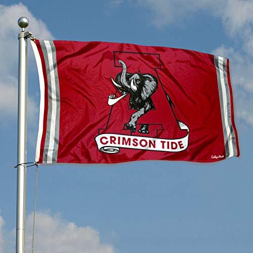 College Flags & Banners Co. Alabama Crimson Tide Vintage Retro Throwback 3x5 Banner Flag - 757 Sports Collectibles
