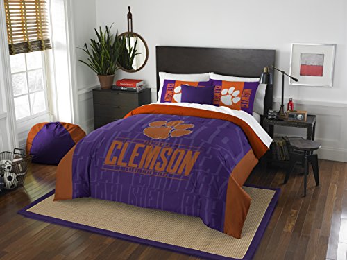 The Northwest Company Officially Licensed NCAA Clemson Tigers Modern Take Full/Queen Comforter and 2 Sham Set , Orange - 757 Sports Collectibles