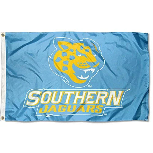 College Flags & Banners Co. Southern Jaguars Light Blue Flag - 757 Sports Collectibles