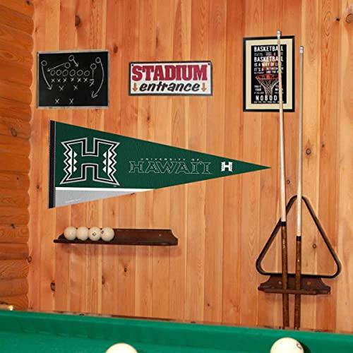 College Flags & Banners Co. Hawaii Pennant Full Size Felt - 757 Sports Collectibles