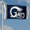 WinCraft Los Angeles Rams New Helmet Grommet Pole Flag - 757 Sports Collectibles