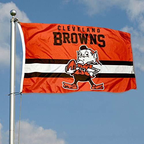 WinCraft Browns Throwback Vintage Retro 3x5 Banner Flag - 757 Sports Collectibles