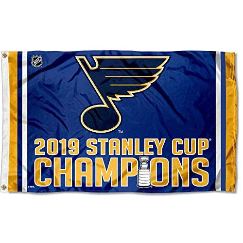 WinCraft St. Louis Blues 2019 Stanley Cup Champions Outdoor Flag and Banner - 757 Sports Collectibles