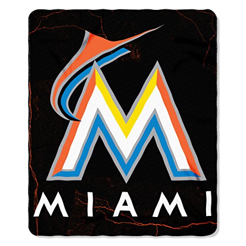 MLB Miami Marlins Wicked Printed Fleece Throw, 50 x 60-inches - 757 Sports Collectibles