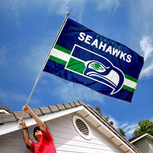 WinCraft Seahawks Throwback Vintage Retro 3x5 Banner Flag - 757 Sports Collectibles