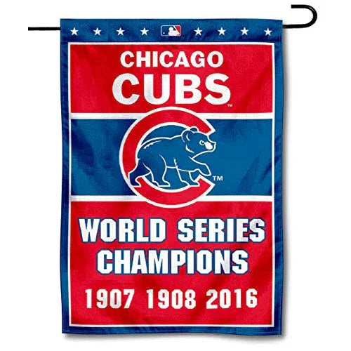 WinCraft Chicago Baseball Team 3-Time Champions Double Sided Garden Flag - 757 Sports Collectibles