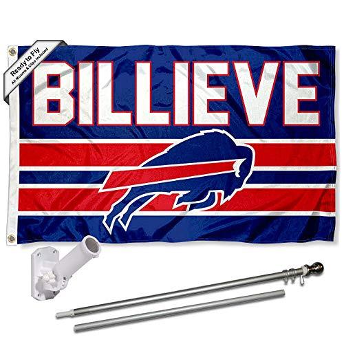 WinCraft Buffalo Bills Billieve Flag Pole and Bracket Mount Kit - 757 Sports Collectibles
