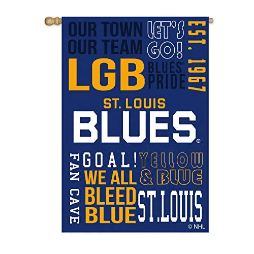 Team Sports America St Louis Blues Fan Rules House Flag - 28 x 44 Inches - 757 Sports Collectibles