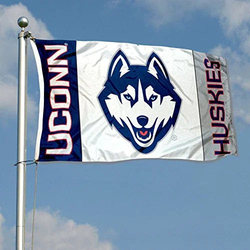 UCONN Large White 3x5 College Flag - 757 Sports Collectibles