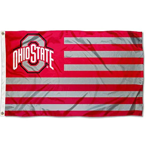 College Flags & Banners Co. Ohio State Buckeyes Stars and Stripes Nation Flag - 757 Sports Collectibles