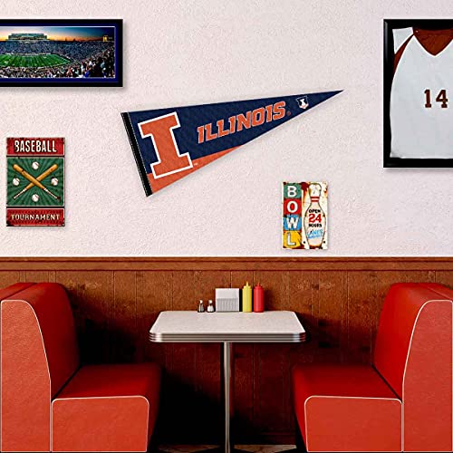College Flags & Banners Co. Illinois Fighting Illini Full Size Pennant - 757 Sports Collectibles