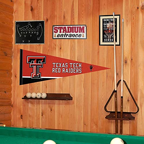 College Flags & Banners Co. Texas Tech Red Raiders Pennant Full Size Felt - 757 Sports Collectibles