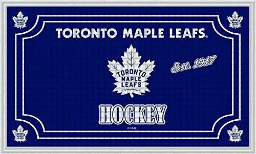 Team Sports America NHL Toronto Maple Leafs Embossed Outdoor-Safe Mat - 30" W x 18" H Durable Non Slip Floormat for Hockey Fans - 757 Sports Collectibles