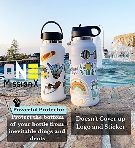 One MissionX Protective Silicone Sleeve Compatible with Hydro Flask 12 oz - 40 oz Water Bottles, Anti-Slip Bottom Boot Cover Accessories, BPA Free WH