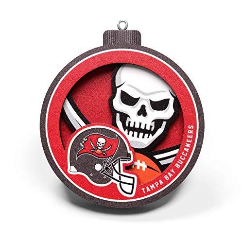 YouTheFan NFL Tampa Bay Buccaneers 3D Logo Series Ornament, team colors - 757 Sports Collectibles