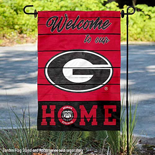 College Flags & Banners Co. Georgia Bulldogs Welcome to Our Home Double Sided Garden Yard Flag - 757 Sports Collectibles
