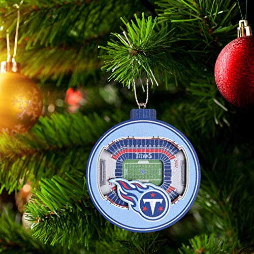 YouTheFan NFL Tennessee Titans 3D StadiumView Ornament3D StadiumView Ornament, Team Colors, Large - 757 Sports Collectibles