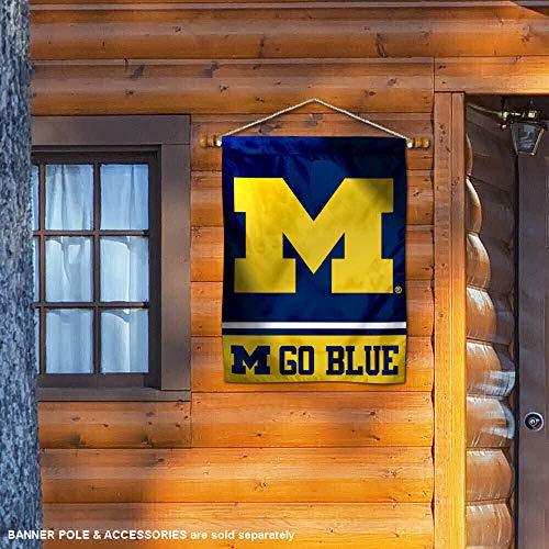 Michigan Wolverines Go Blue House Flag Banner - 757 Sports Collectibles