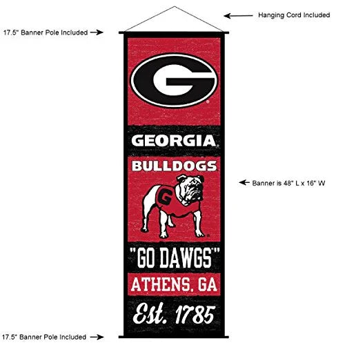 Georgia Bulldogs Banner and Scroll Sign - 757 Sports Collectibles