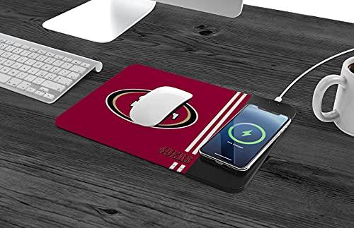 SOAR NFL Wireless Charging Mouse Pad, San Francisco 49ers, Team Color, One Size - 757 Sports Collectibles