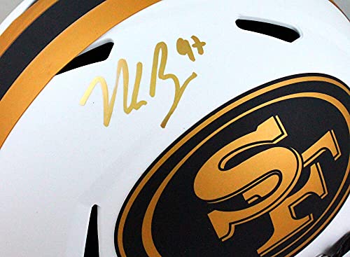 Nick Bosa Autographed SF 49ers Lunar Speed F/S Helmet- Beckett W Gold - 757 Sports Collectibles