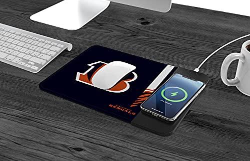 SOAR NFL Wireless Charging Mouse Pad, Cincinnati Bengals - 757 Sports Collectibles