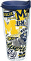 Tervis NCAA Michigan Wolverines All Over Tumbler with Lid, 24 oz, Clear - 757 Sports Collectibles