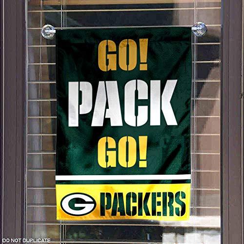 WinCraft Green Bay Packers Go Pack Go Yard Garden Banner Flag - 757 Sports Collectibles