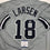 Autographed/Signed Don Larsen"WS PG 10-8-56" New York Grey Baseball Jersey Beckett BAS COA