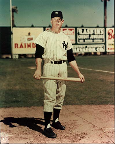 Yankees Mickey Mantle 8x10 PhotoFile Holding Bat On Legs Photo Un-signed - 757 Sports Collectibles