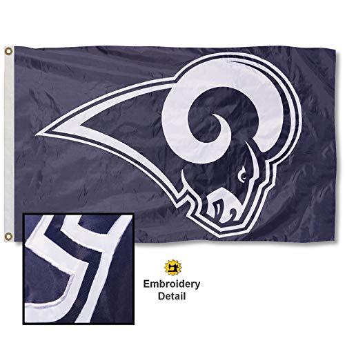 WinCraft Los Angeles Rams Blue and White Embroidered Nylon Flag - 757 Sports Collectibles