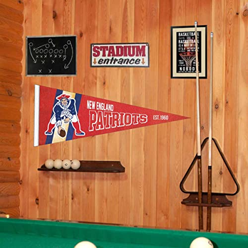 WinCraft New England Patriots Throwback Vintage Retro Pennant Flag - 757 Sports Collectibles