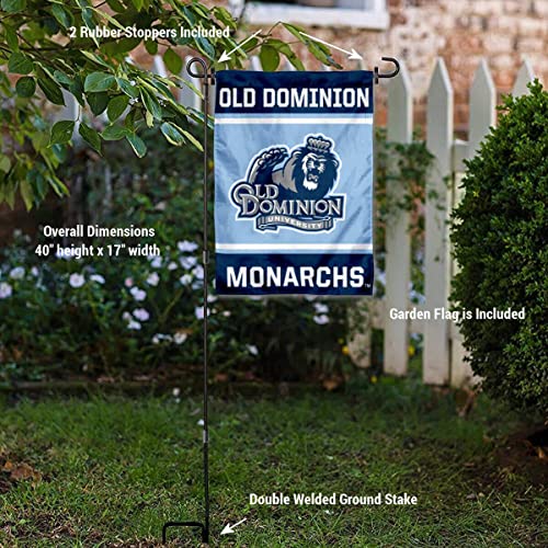 College Flags & Banners Co. Old Dominion Monarchs Garden Flag and Flag Stand Pole Holder Set - 757 Sports Collectibles