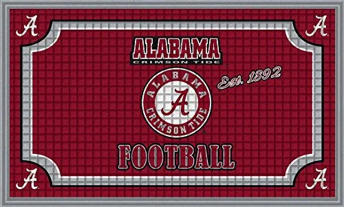 Team Sports America Collegiate University of Alabama Embossed Outdoor-Safe Mat - 30" W x 18" H Durable Non Slip Floormat for Collegiate Fans - 757 Sports Collectibles