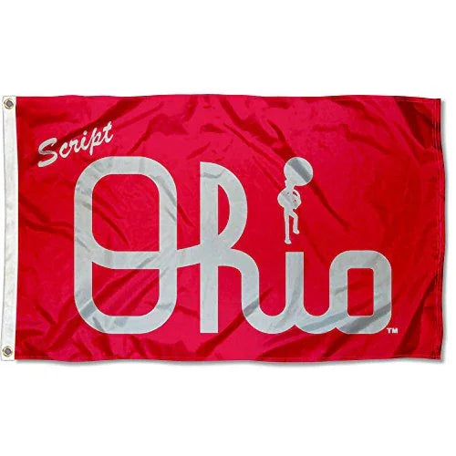 OSU Buckeyes Large Script Ohio 3x5 College Flag - 757 Sports Collectibles