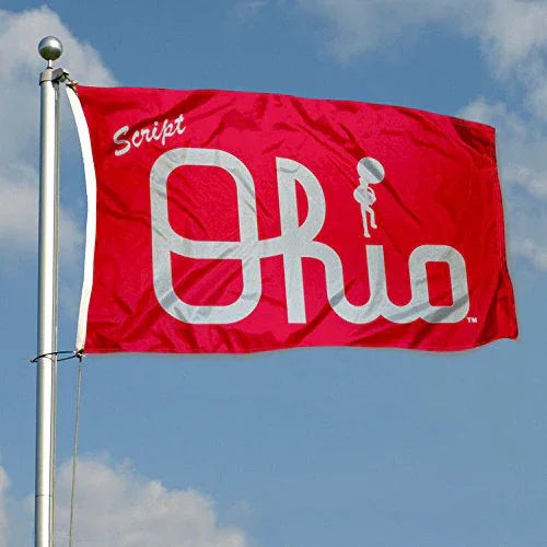 OSU Buckeyes Large Script Ohio 3x5 College Flag - 757 Sports Collectibles