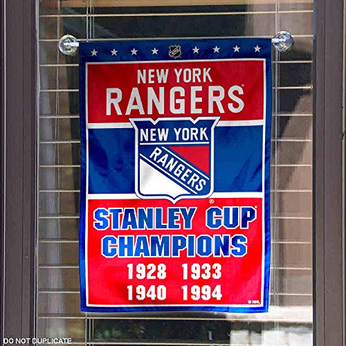 WinCraft New York Rangers 4 Time Stanley Cup Champions Double Sided Garden Flag - 757 Sports Collectibles