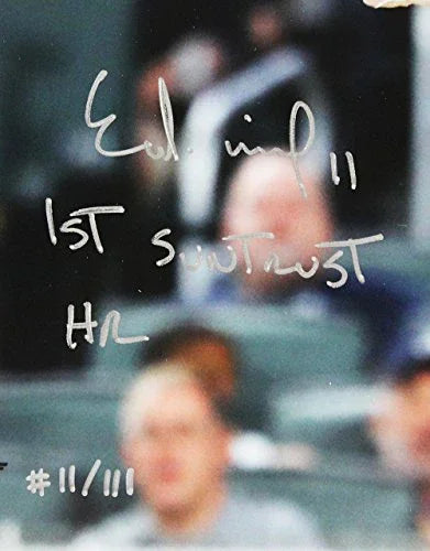 Ender Inciarte Autographed/Signed Atlanta Braves 8x10 MLB Photo With "1st SunTrust Home Run" Inscription- Limited Edition 11 of 111 - 757 Sports Collectibles