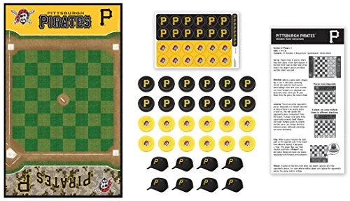 MasterPieces MLB Pittsburgh Pirates Checkers Board Game - 757 Sports Collectibles