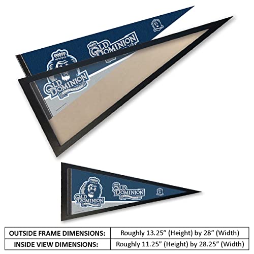 Old Dominion Monarchs Pennant and Wood Pennant Frame - 757 Sports Collectibles