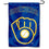 WinCraft Milwaukee Brewers Retro Throwback Glove Double Sided Garden Flag - 757 Sports Collectibles