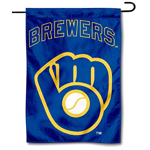 WinCraft Milwaukee Brewers Retro Throwback Glove Double Sided Garden Flag - 757 Sports Collectibles