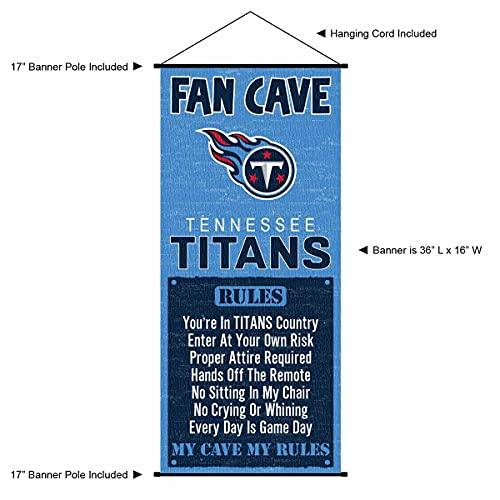 WinCraft Tennessee Titans Man Cave Fan Banner Wall Door Scroll - 757 Sports Collectibles
