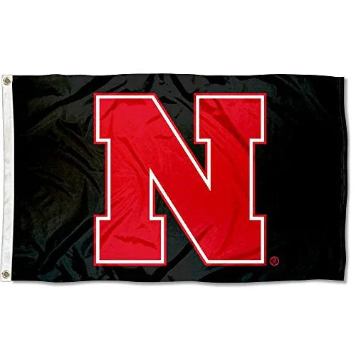College Flags & Banners Co. Nebraska Cornhuskers Black N Flag - 757 Sports Collectibles
