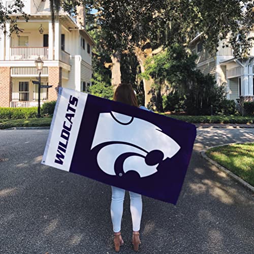 Desert Cactus Kansas State University Flag Wildcats K-State Flags Banners 100% Polyester Indoor Outdoor 3x5 (Team Name) - 757 Sports Collectibles