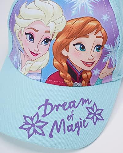 Disney Girls' Frozen Baseball Caps - 2 Pack Elsa and Anna Glitter Hat with Faux Ponytail Set (Ages 4-7), Size 4-7 Years, Frozen Dream 2 Pack - 757 Sports Collectibles