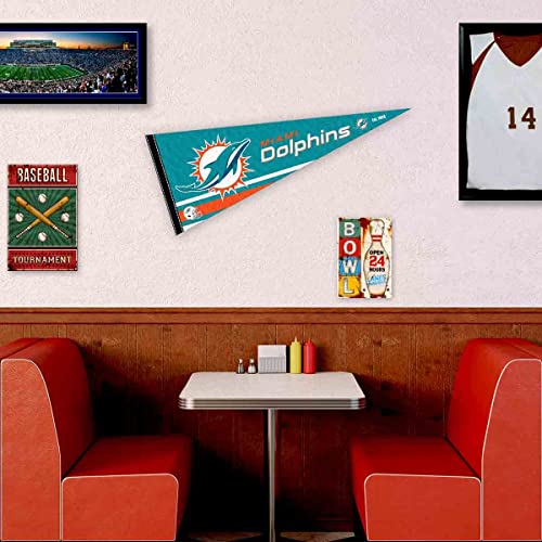WinCraft Miami Dolphins Pennant Banner Flag - 757 Sports Collectibles