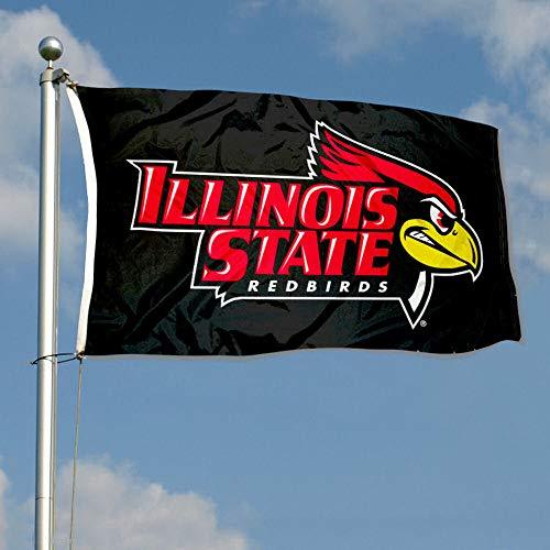 College Flags & Banners Co. Illinois State Redbirds Black Flag - 757 Sports Collectibles
